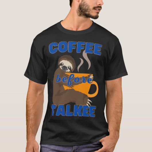 T-shirt Café avant Talkee barista accro (Devant)