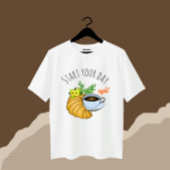T-shirt Café avec croissant