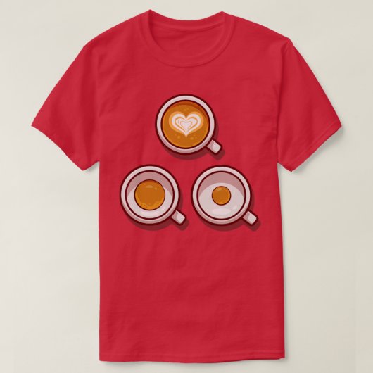 T-shirt Café Avec Dessin En Mousse (Design devant)