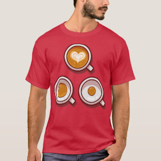 T-shirt Café Avec Dessin En Mousse