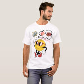 T-shirt ☕ Café Avec Hug 🤗 Gratuit | Emoji de la pensée mi (Devant entier)