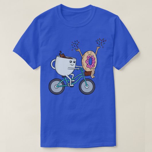 T-shirt Café beigne et vélo (Design devant)