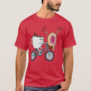 T-shirt Café beigne et vélo