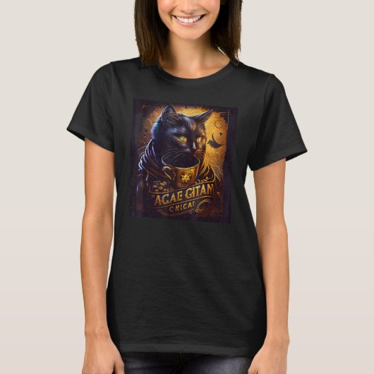T-shirt Café Black Cat Gaming (Devant)