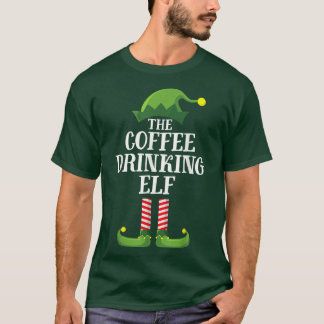 T-shirt Café Boire Elf Correspondant Famille Groupe Christ