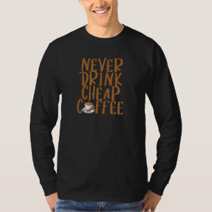 T-shirt Café bon marché Brown de café Typographie Café Boi
