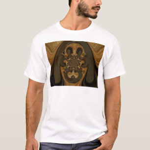 T-shirt Café Brown Flux Kaleidoscope Art Imprimer