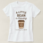 T-shirt Café Brown "Un Peu De Bean Brûle" Blanc (Design devant)