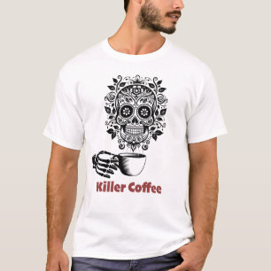 T-shirt Café-buveur de crâne sucre Café tueur