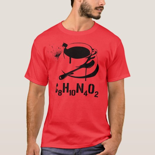 T-shirt Café C8H10N4O2 (Devant)