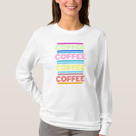 T-shirt Café, Café, Café (Devant)