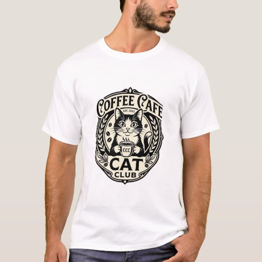 T-shirt Café Café Chat Drôle Chat Graphique - Café Café Ca (Devant)