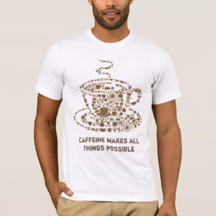 T-shirt Café, Caféine, haricot, café