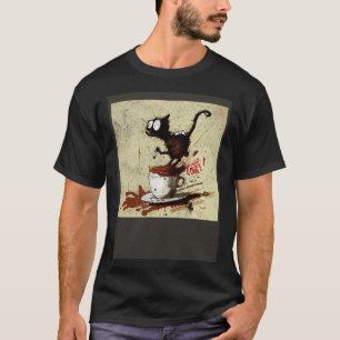 T-shirt Café Cat Attack