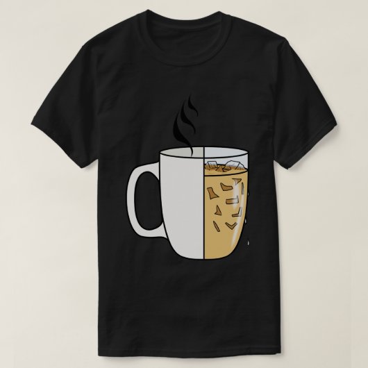 T-shirt Café chaud glacé (Design devant)
