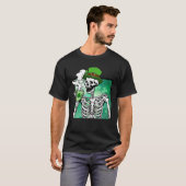T-shirt Café chaud Squelette Jour de la Saint Patrick Luck (Devant entier)