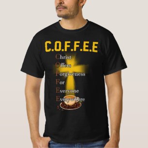 T-shirt Café Christ Offre Le Pardon À Tous Jamais