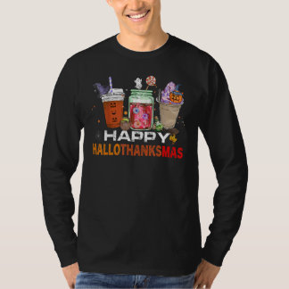 T-shirt Café Citrouille Spice Latte Hallothanksmas heureux
