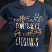 T-shirt Café Contrat Cocktails Fermeture Immobilier