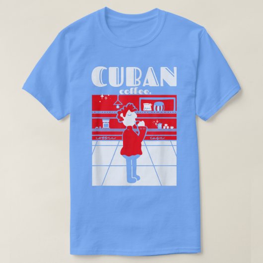 T-shirt Café Cubain Retro Espresso Lover Latte D (Design devant)