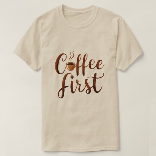 T-shirt Café d'abord (Design devant)