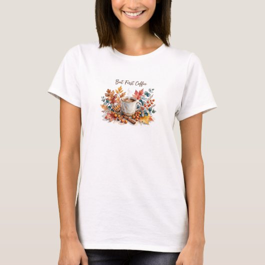 T-shirt Café d'abord (Devant)