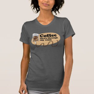T-shirt Café dans des mes veines