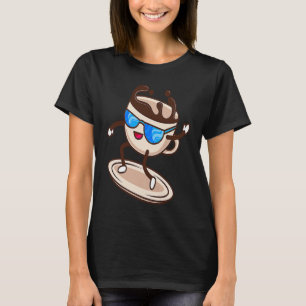 T-SHIRT CAFÉ DANSE COUPE À BOIRE CHAUD MATIN CAFÉ ESPESSO