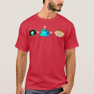 T-shirt Café de caméra heureux