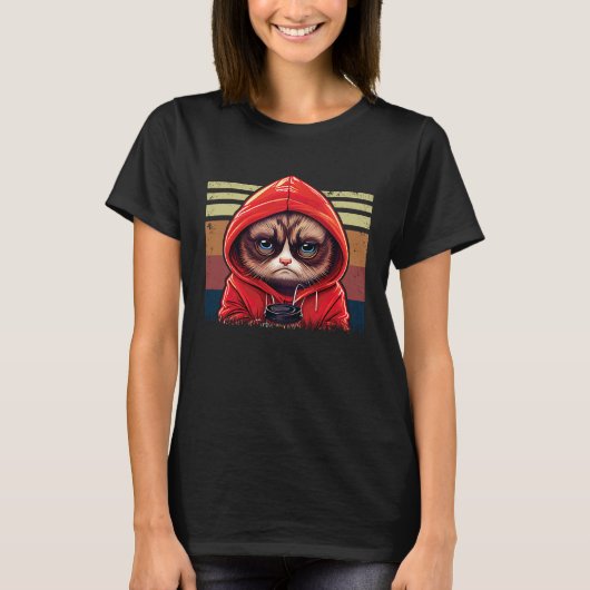 T-shirt Café de chat rétro chats  12 (Devant)