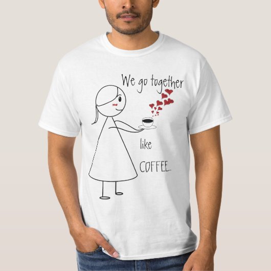 T-shirt Café de CHEMISE de COUPLES et butées toriques - (Devant)