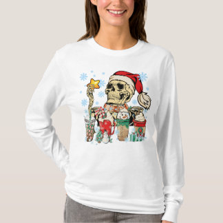T-shirt Café de Noël Skeleton Latte Snowmen Sweets Sno