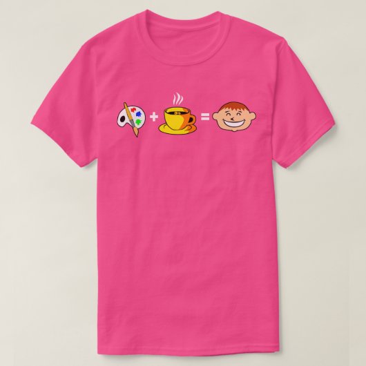 T-shirt Café de peinture heureux (Design devant)