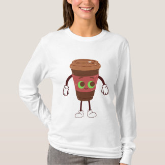 T-shirt café de voyage magique brun