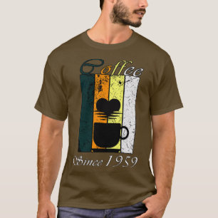 T-shirt Café depuis 1959 Café rétro Anniversaire Cadeau