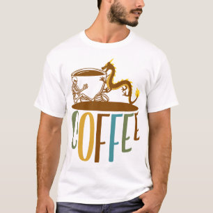 T-shirt Café & Dragons – Boisson fantastique mignonne aux