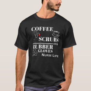 T-shirt Café, Écrans Et Gants En Caoutchouc Sont Les Infir