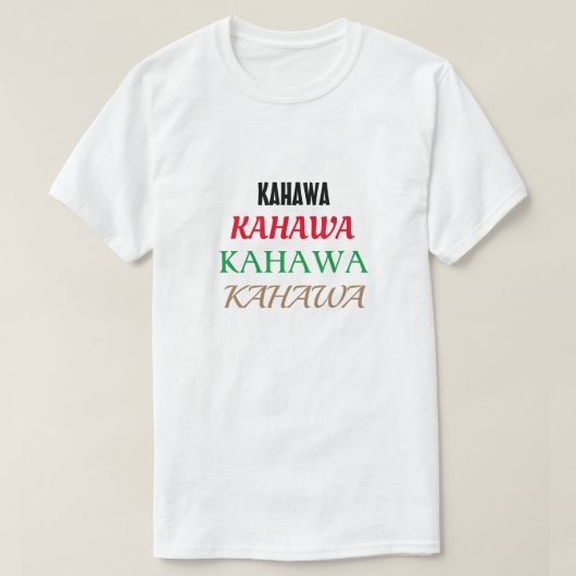 T-shirt café en swahili (kahawa) (Design devant)
