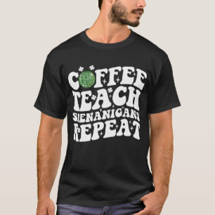 T-shirt Café Enseigner Blagues Répéter Boule à Facettes En