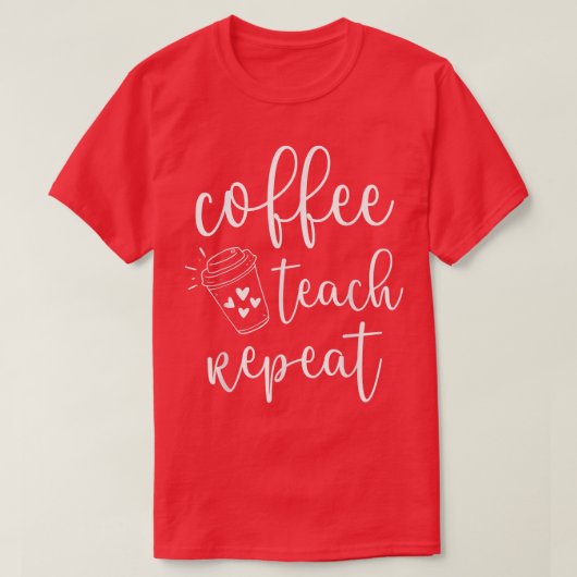 T-shirt Café Enseigner Répéter Costume Mignon Professeur A (Design devant)
