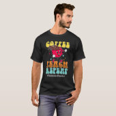 T-shirt Café Enseigner Répéter Professeur de 5e année Léop (Devant entier)