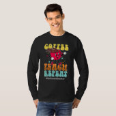 T-shirt Café Enseigner Répéter Professeur de 5e année Léop (Devant entier)