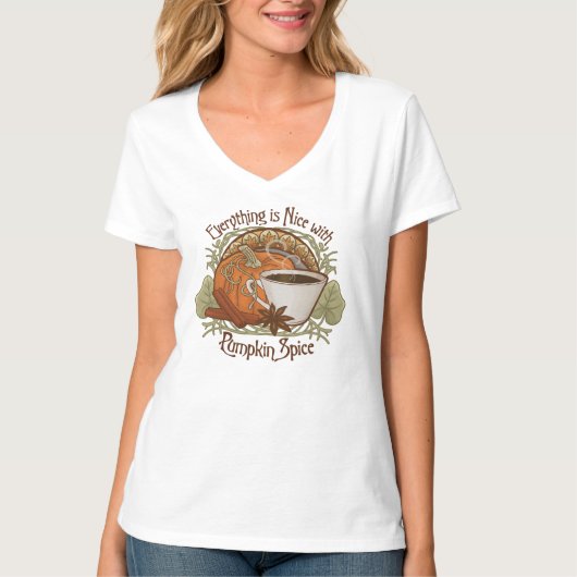 T-shirt Café épice citrouille (Devant)