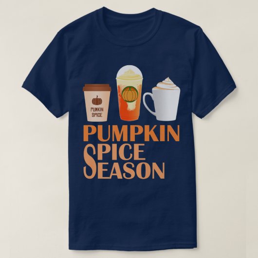 T-shirt Café épice citrouille Latte Automne Saison Automne (Design devant)