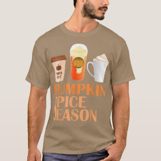 T-shirt Café épice citrouille Latte Automne Saison Automne