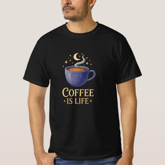 T-Shirt Café Est La Vie (Devant)