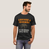 T-shirt Café et amis Maillot Hommes amusants (Devant entier)