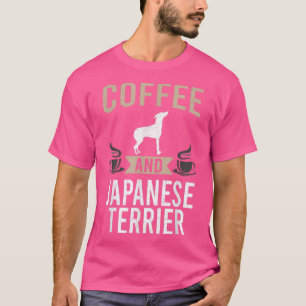 T-shirt Café et Amoureux des chiens japonais Terrier