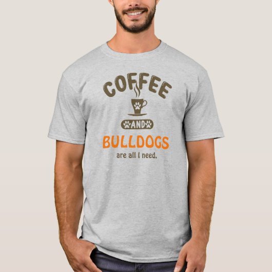 T-shirt Café et Bulldogs (Devant)