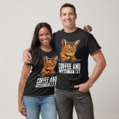 T-shirt Café et chat abyssin (Unisexe)